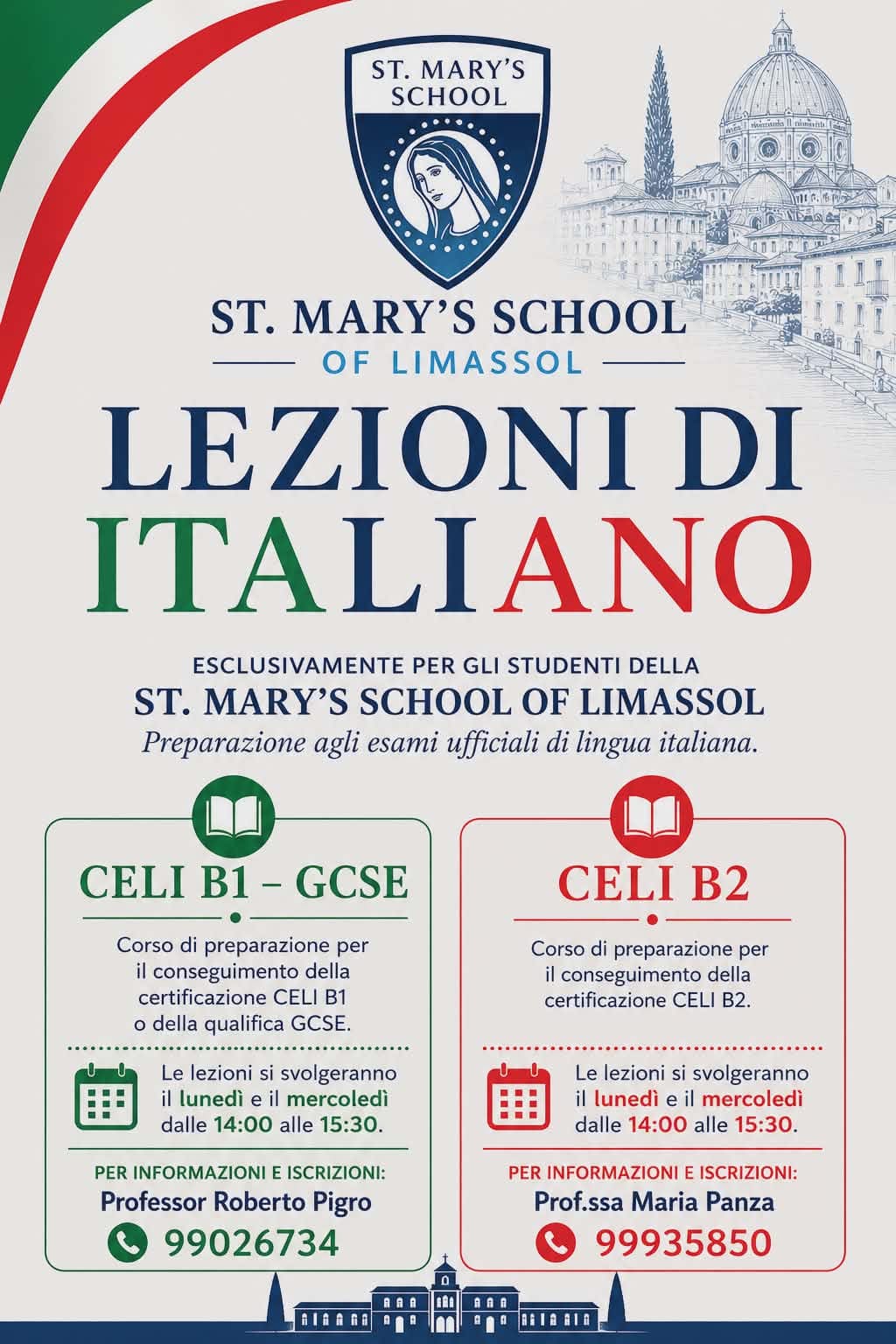 Italian afternoon lessons